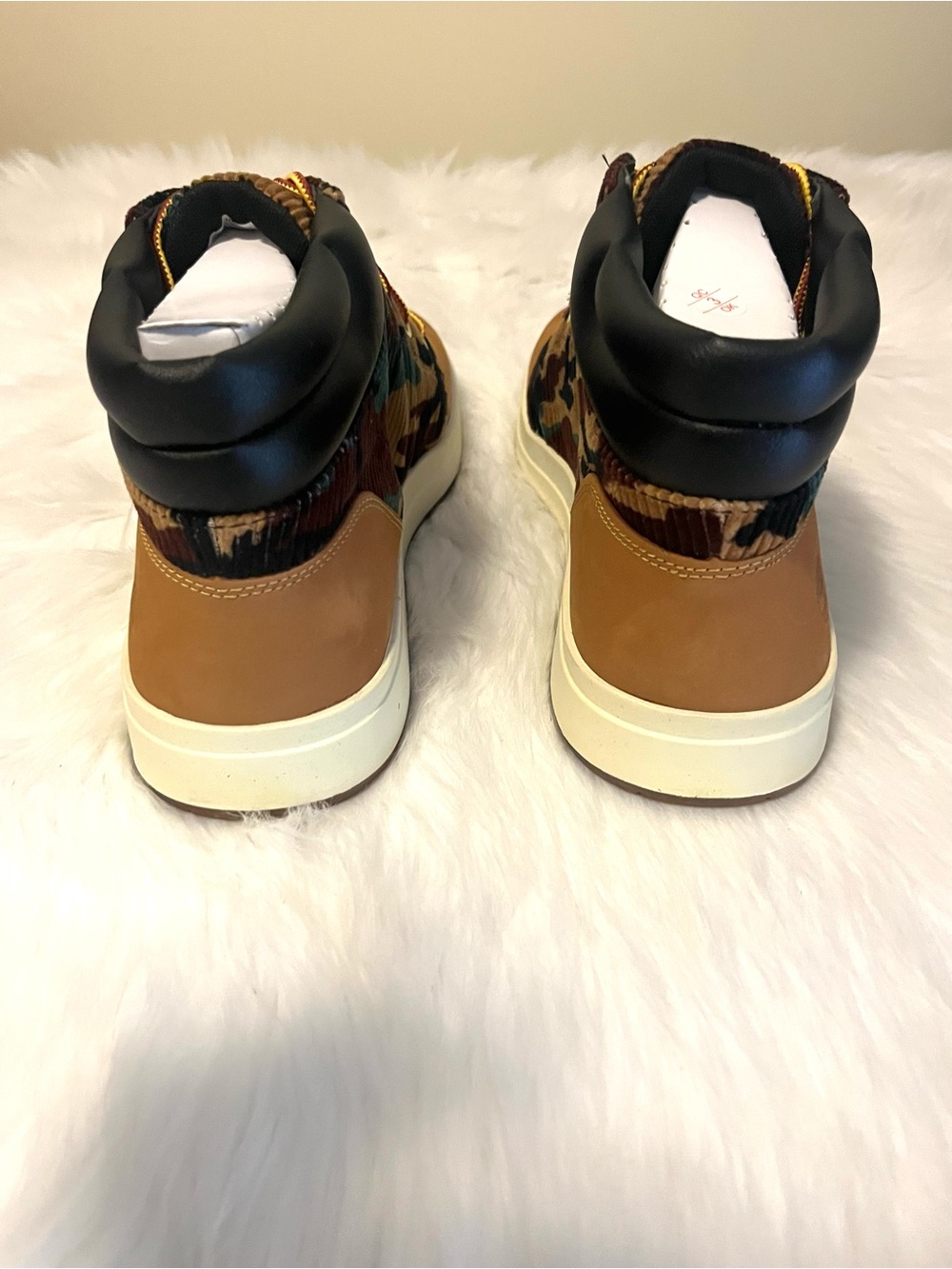 Timberland Davis Square Chukka Boots Men’s 11.5 Wheat Leather & Fatigue Camo New - Picture 5 of 11